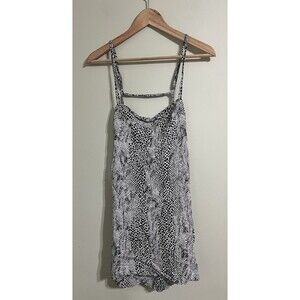 Intimately Free People Abstract strappy open back lightweight slip dress PS
